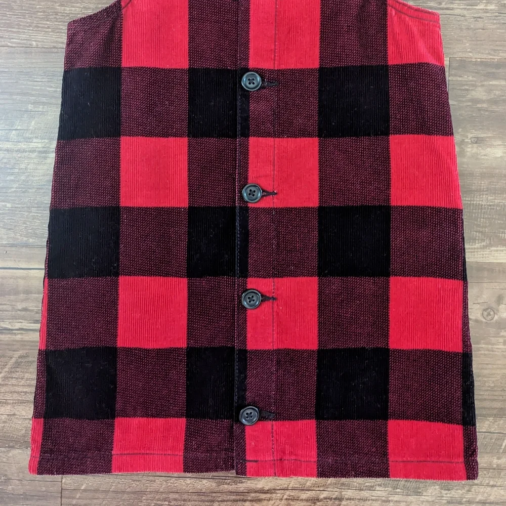 Children's Place Buffalo Plaid Jumper Overall Skirtall Dress